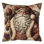 Perna decorativa Mos Craciun poliester multicolor 45x45x4 cm