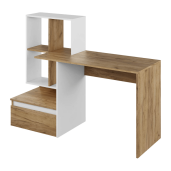 Birou DTD stejar artisan alb Nereo 145x52x111.6 cm