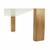 Raft 3 polite din mdf alb si bambus lacuit natur Nimes 30x29x73 cm