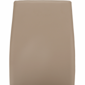 Scaun dining piele ecologica maro taupe metal gri Nobata 42x56x99 cm