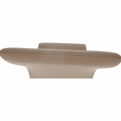 Scaun dining piele ecologica maro taupe metal gri Nobata 42x56x99 cm