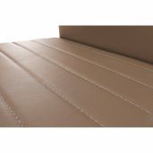 Scaun dining piele ecologica maro taupe metal gri Nobata 42x56x99 cm