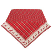 Fata masa Craciun Reni bumbac bej rosu 150x250 cm