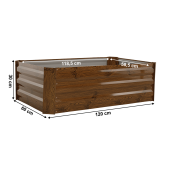 Jardiniera flori, maro otel Nonky 120x60x30 cm 