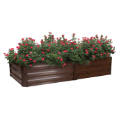 Jardiniera flori , maro, otel, Nonky 160x80x30 cm 
