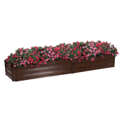 Jardiniera flori, maro, otel Nonky 237x60x30 cm  