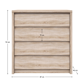 Comoda DTD stejar sonoma Norty 87x40x92 cm