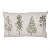 Set 2 fete perna textil bej verde Brazi 30x50 cm