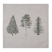 Set 6 servetele bumbac bej verde Brazi (6) 40x40 cm