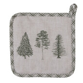 Servet termic bucatarie bumbac bej verde Brazi 20x20 cm