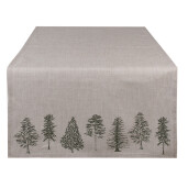 Traversa masa bumbac bej verde Brazi 50x140 cm