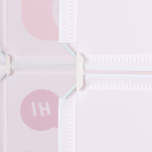 Dulap modular pentru copii roz Nurmi 111x47x147 cm 