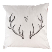 Fata perna textil Coarne Ren 45x45 cm