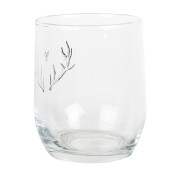 Set 6 pahare sticla transparenta neagra Ren Ø 8x9 cm / 300 ml