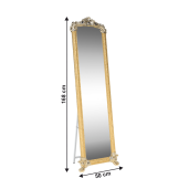Oglinda podea rama plastic auriu Odine 50x168 cm