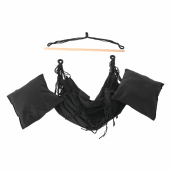 Hamac suspendabil din textil gri inchis Oframe 100x55x130 cm
