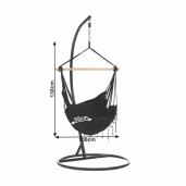 Hamac suspendabil din textil gri inchis Oframe 100x55x130 cm