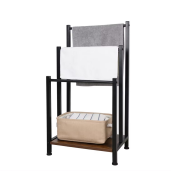 Suport prosoape negru maro Ogin 42x28x80 cm
