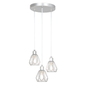 Lustra metal argintiu Okira 22x22x114.7 cm
