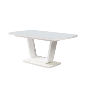 Masa dining extensibila alb lucios Olav 160-200x90x75 cm