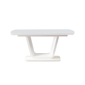 Masa dining extensibila alb lucios Olav 160-200x90x75 cm