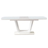 Masa dining extensibila alb lucios Olav 160-200x90x75 cm