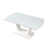 Masa dining extensibila alb lucios Olav 160-200x90x75 cm
