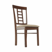 Scaun dining lemn nuc textil bej Oleg 45x48x95 cm