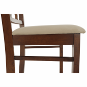 Scaun dining lemn nuc textil bej Oleg 45x48x95 cm