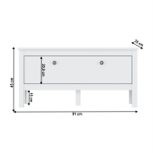 Pantofar DTD alb Olje 91x35x45 cm 