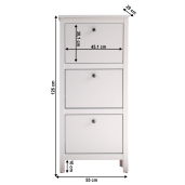 Pantofar DTD alb Olje 55x29x126 cm 