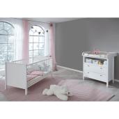 Comoda cu masa de infasat DTD alb Olje 90x78x104 cm