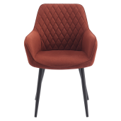 Fotoliu de design textil maro metal negru Oskor 55.5x58.5x83.5 cm