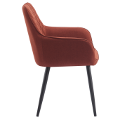 Fotoliu de design textil maro metal negru Oskor 55.5x58.5x83.5 cm