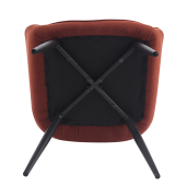 Fotoliu de design textil maro metal negru Oskor 55.5x58.5x83.5 cm