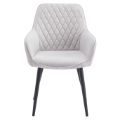 Fotoliu de design textil gri metal negru Oskor 55.5x58.5x83.5 cm