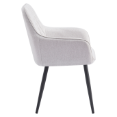 Fotoliu de design textil gri metal negru Oskor 55.5x58.5x83.5 cm