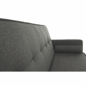 Canapea extensibila cu tapiterie textil gri Otisa 189x76x89 cm