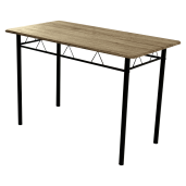 Set masa, 4 scaune mdf stejar, metal negru Paon 110x60x74 cm, 40x40x86 cm