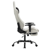 Scaun birou, gaming textil alb negru plastic negru Papibas 66x67x129-139 cm