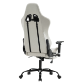 Scaun birou, gaming textil alb negru plastic negru Papibas 66x67x129-139 cm