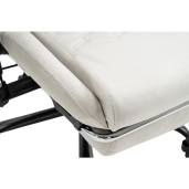 Scaun birou, gaming textil alb negru plastic negru Papibas 66x67x129-139 cm