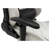 Scaun birou, gaming textil alb negru plastic negru Papibas 66x67x129-139 cm