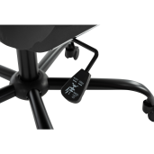 Scaun birou, gaming textil alb negru plastic negru Papibas 66x67x129-139 cm