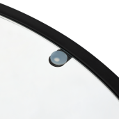 Masuta sticla metal negru Parlan 80x43 cm