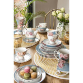 Set ceainic cu ceasca portelan decor floral 16x10x14 cm
