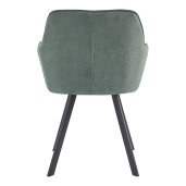 Scaun de design catifea verde metal negru Petin 58.5x62x84.5 cm