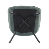 Scaun de design catifea verde metal negru Petin 58.5x62x84.5 cm