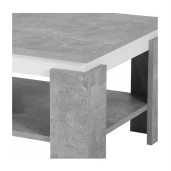 Masuta de cafea HDF gri alb 90x60x41 cm