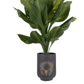Ghiveci flori ceramica gri maro Ø 23x31 cm
